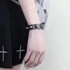 Subcultura de Moda Japonesa y Coreana Estilo Punk Oscuro Pulsera de Remaches Pulsera de Cuero de Moda Pulsera para Pareja Rockera