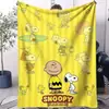 Manta Plush Quente e Macia com Estampa de Cachorro Snoopy Desenho Animado para Crianças e Adultos Cobertor Plush para Sofá Manta para Cochilo de Estudante