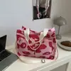 Bolso Estampado Color-Blocking Estilo Coreano, Nuevo Modelo Primavera 2026, Bolso Tote de Gran Capacidad, Esencial para el Trayecto Diario, Bolso de Mano y Bolso de Hombro