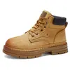 Botas de Trabajo Estilo Británico de Caña Alta Martin para Hombre, Botines Gruesos para Motocicleta Otoño/Invierno, Botas Casuales Retro para Hombre para Exteriores