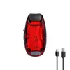 Luz Trasera de Bicicleta LED Luz de Carrera Nocturna Impermeable Deportes al Aire Libre Luz de Advertencia para Correr con Clip Luz para Casco Luz para Mochila