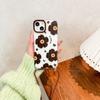 Flor dente de cachorro adequada para Apple 15promax Lanyard Phone Case Brown iPhone14 Crossbody Adjustment 13