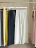 Estilo Outono e Inverno Veludo Plus Espessado Arroz Pegajoso Calças de Perna Larga Femininas Estilo Coreano Cintura Alta Soltas Versáteis Caimento Cordão Retas Calças Casuais