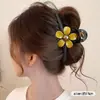 Pinza para el pelo de verano estilo ins con bloques de color para mujer, pasador lindo de lunares japoneses para niña, pinza de tiburón grande para recogidos.