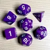 Juego de Dados Poliedros D&D con Patrón de Mármol, Color Mixto Transparente D4D6D8D10D12D20 Caras, Coc, Juego de Mesa, Juego de Siete Piezas