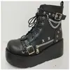 Botines Martin Originales Night Knight para chica popular, suela gruesa, punta redonda, super geniales, hebilla, cordones decorativos, Botines Martin