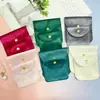 Bolsas de Terciopelo con Broche de Presión y Esquinas Redondeadas para Joyería al por Mayor, Bolsas Portátiles de Almacenamiento para Anillos, Pulseras, Collares y Colgantes