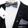 Conjunto de Gravata Borboleta e Lenço Quadrado Masculino com Padrão Escuro Retrô, Acessórios para Traje de Casamento, Gravata Borboleta Paisley, Mais Vendido na Amazon