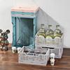 Cesta de almacenamiento de plástico plegable, cesta de almacenamiento de escritorio, caja de almacenamiento de refrigerios creativa, cesta de almacenamiento superpuesta para refrigerador de sala de estar de escritorio