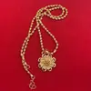 Collar Colgante Corazón Gota de Agua Amor Rosa Transmisión en Vivo Venta al por Mayor Cadena para Clavícula Cadena Dorada de Imitación Venta Caliente Transfronteriza Colgante Joyería