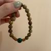 Pulsera Retro de Sándalo Verde con Cuentas para Mujer Verano 2025 Nueva Nuevo Estilo Chino Pareja Ajustable Joyería de Mano