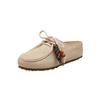 Versión de Piel de Vaca Moda Sandalias de Plataforma con Cordones Estilo Birkenstock de Cuero Genuino para Mujer Modelo Nuevo Primavera y Otoño 2026