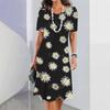2024 Nuevo Vestido de Dama Estampado Floral Elegante Hermoso Vestido Midi Vestido de Verano para Mujer
