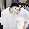 Camiseta de Manga Corta 100% Algodón para Papá Camisa Polo de Verano para Hombre con Cuello y Bolsillos para Ropa Casual de Negocios para Edad Media en Algodón Mercerizado