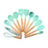 Utensílios de cozinha de silicone conjunto de dez ou três peças panela de silicone doméstica pá colher clipe de comida espátula colher de sopa terno de cozinha