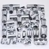 Conector de Tubo Redondo de Aço Inoxidável 16253238mm Junta de Liga de Alumínio Bidirecional Três Vias Quatro Vias Fixador de Fixação