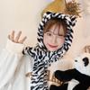 011262 bufanda cálida de invierno gorro de oso enterizo de felpa protección para los oídos frío forro polar cálido todo vale con capucha