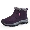 Botas de Nieve con Forro de Polar para Mujeres Mayores, Zapatos Gruesos Impermeables para Mamá, Zapatos Grandes de Algodón para Personas de Mediana Edad y Mayores del Noreste, Venta al por Mayor desde el Fabricante