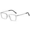 Gafas de negocio cuadradas minimalistas de montura fina, monturas ópticas de metal ligeras, monturas de gafas unisex 2001