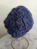 Novo Chapéu de Crochê Retrô Pura Artesanato Manual Chapéu de Crochê Transfronteiriço Cor Sólida Pura Artesanato Manual Inverno Quente Cobertura de Cabeça Chapéu