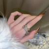 Anillo de Lujo Estilo Coreano con Pedrería para Mujer, Nueva Moda 2026, Anillo Único y de Gama Alta para Dedo Índice de Nicho