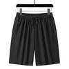 Shorts de Hielo de Seda de Alta Elasticidad para Hombre Sólidos de Boutique Talla Grande Más Fertilizante Más Shorts Deportivos Secado Rápido Cintura Ajustable