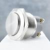 Interruptor Circular de 22mm com Autoreset Cabeça Plana/Cabeça Alta Interruptor à Prova d'Água Pino de Parafuso Interruptor de Botão de Pressão Redondo Metálico