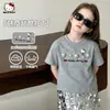 Camiseta de Verão para Meninas 2026 Novo Estilo Coreano com Decoração 3D, Camiseta Curta Doce e Descolada da Moda para Crianças Mais Velhas