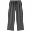 Pantalones casuales rectos versátiles para hombre de algodón 320 gsm, seda de leche, color liso, novedad otoño e invierno
