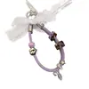 Llavero corto de cuero PU con forma de lazo nuevo, único y elegante, accesorio para bolso al por mayor