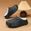 Pantuflas de algodón para hombre y mujer, invierno, forradas de felpa, cálidas, de punta cerrada, sensación de "pisar mierda", se pueden usar afuera, impermeables, suela de EVA antideslizante, transfronterizas, zapatos para posparto