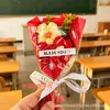 Ramo Pequeño de Hilo Tejido Souvenir Flores Artificiales Hecho a Mano Girasol Pomposo Regalo Venta al por Mayor Flores Falsas Transfronterizas