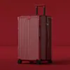 Maleta roja para novias, caja de ajuar de boda, maleta con ruedas, estuche de viaje de compromiso con protección de contraseña, alto valor estético