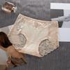 Calzones de Encaje Sexy Sin Costuras Transparentes con Patrón de Cintura Media para Mujer Algodón Cómodo Transpirable Levanta Glúteos Calzones para Niñas