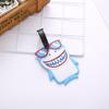 Etiqueta de Bagagem de Desenho Animado Fofo em PVC para Viagens Internacionais, Etiqueta de Check-in para Mala, Porta-Cartão de Silicone Fabricante em Estoque