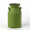 Jarrón Antiguo Jarrón Vintage Maceta Flores Secas Estilo Europeo Maceta de Hierro Vintage Cubo de Piso Olla de Hierro Jarrón de Hierro