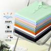Xinjiang algodão de grampo longo 5A grau tecnologia polo camisa personalizada estampada LOGO high-end manga curta roupas de trabalho macacão de verão
