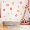 Pegatinas de Pared Autoadhesivas de Flores Pequeñas de Colores Caricaturescos Estilo Niña Habitación Infantil Guardería Pegatinas Decorativas BR0826C