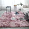 Alfombra de Sala de Estar Teñida a Mano de Seda y Lana Transfronteriza, Alfombra para Mesita de Noche de Dormitorio, Alfombra para Mesa de Café de Sofá, Alfombra Decorativa Cuadrada de Moda Venta al por Mayor