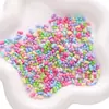 3 cuentas acrílicas transparentes de 6 mm de color sólido tipo cacahuete para pulseras y collares hechos a mano.