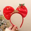 Lantejoulas Ambient Big Bow Natal Headband Mulheres Bonito Pelúcia Headband Internet Celebridade Festa Cabelo Cartão Headwear