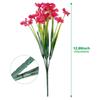 Flor artificial para exteriores, arbusto verde artificial de plástico, flor de césped de primavera, flor verde artificial para jardín, flor falsa decorativa