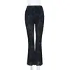 Atacado de Roupas Femininas Transfronteiriço 2026 Estilo Europeu e Americano Verão Sexy Escuro Slim-Fit Renda Cintura Alta Calças Flare para Mulheres