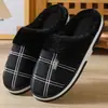 2025 Nuevas Pantuflas de Algodón para Hombre Tallas Grandes Pantuflas de Algodón de Invierno para Hombre Pantuflas Cálidas con Suela Gruesa y Pelo 45 46 47 48