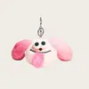 Lindo y Peculiar Perrito de Orejas Grandes con la Lengua Afuera Juguete de Peluche, Adorable Pequeño Monstruo Colgante, Llavero de Dibujos Animados para Mujeres