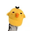 Gorra de béisbol de pollito lindo para mujer, versátil para primavera y verano, hace que la cara se vea más pequeña, gorra de estudiante de visera rígida, sombrero para el sol