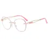 Nuevas gafas de lectura para mujer con bordes tallados en diamante, montura grande de moda, alta definición, anti luz azul, efecto adelgazante, gafas de lectura a la moda