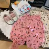 26 Calças Jogger Estampadas de Gato Tendência Primavera/Verão Estilo Coreano Versátil Slim Fit Moda Fofo Desenho Animado Versátil