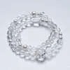 [Cristal Branco Moonlight] Pulseira de Cristal Branco de Alta Qualidade Série A para Mulheres Pulseira Versátil Atacado