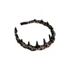 Diadema Antideslizante Dentada Estampado Leopardo Retro para Mujer 2025 Nueva Diadema Alta Cabeza de Calavera Uso Diario Estilo Extranjero Pasador Accesorios para el Cabello